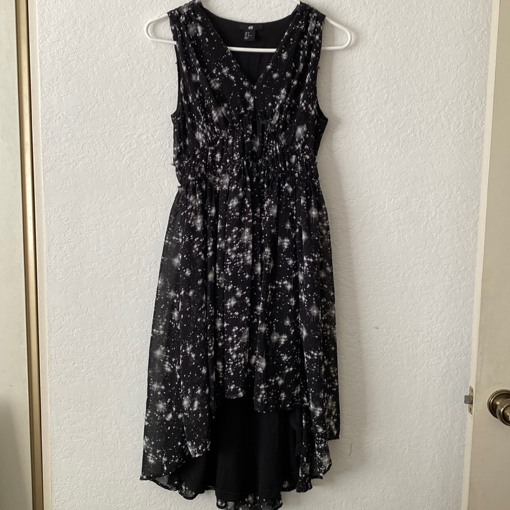 Black High Low Star Dress